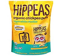 Hippeas Organic Puffs Chickpea Vegan White Cheddar 6 Count - 0.6 Oz
