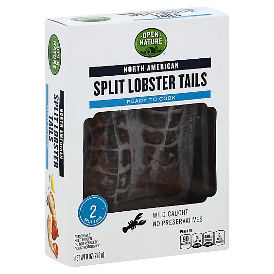 Open Nature Lobster Tail Split North American 2 Count - 8 Oz