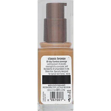 Covergirl Queen Collection All Day Flawless Foundation Classic Bronze 1 Fz - 1Oz - Image 3