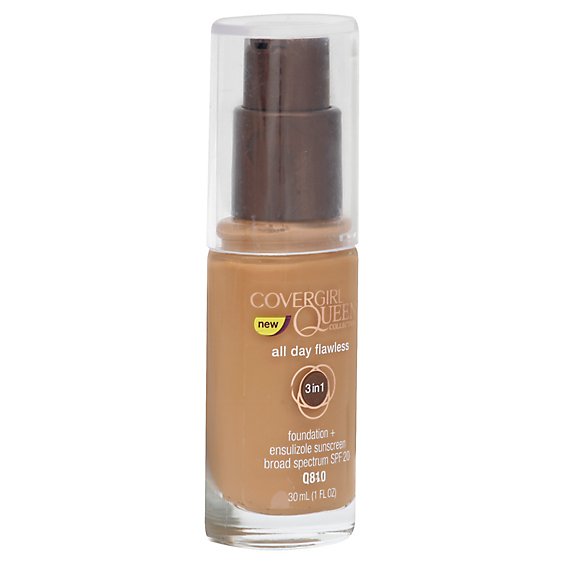 Covergirl Queen Collection All Day Flawless Foundation Classic Bronze 1 Fz - 1Oz