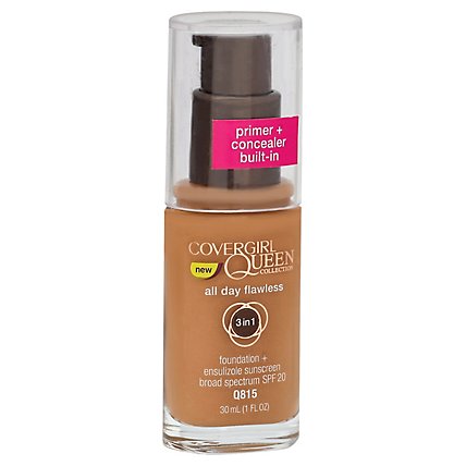 Covergirl Queen Collection All Day Flawless Foundation  Spf 20 Brulee 1 Fz - 1Oz - Image 1