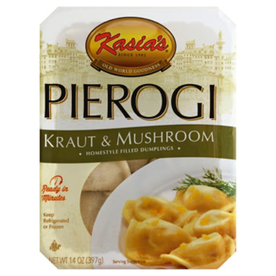 Kasia Sauerkraut Mushroom Pierogi - 14 Oz - Image 1