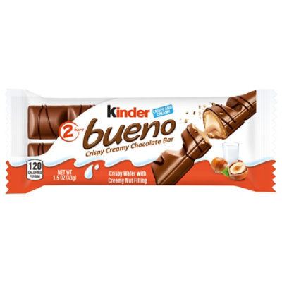 Kinder Bueno Milk Chocolate And Hazelnut Cream Candy Bar - 1.52 Oz - Image 2