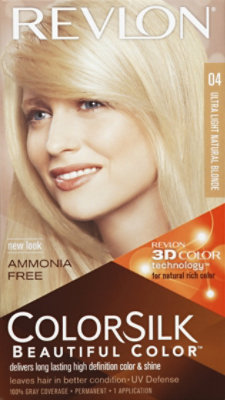 Revlon ColorSilk Beautiful Color Permanent Ultra Light Natural Blonde 04 - Each - Image 2