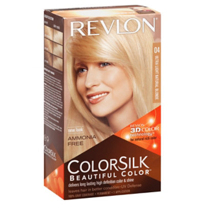 Revlon ColorSilk Beautiful Color Permanent Ultra Light Natural Blonde 04 - Each - Image 1