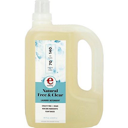 Earthy Laundry Detergent Free & Clear Natural Jug - 70 Fl. Oz. - Image 2
