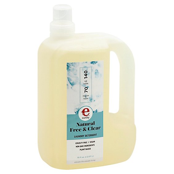 Earthy Laundry Detergent Free & Clear Natural Jug - 70 Fl. Oz.