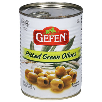 Gefen Olives Pitted Green - 19 Oz