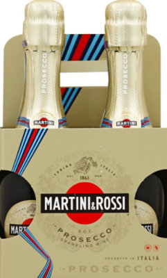 Martini Rossi Wine Sparkling Prosecco - 4-187 Ml - Image 2