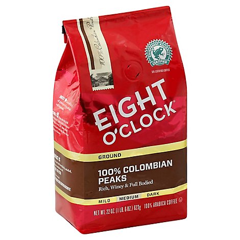 Eight O Clock 100% Colombian Peak Ground Coffee - 22 Oz