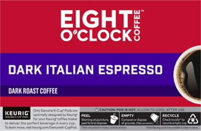 Eight OClock Coffee K Cup Pods Dark Roast Dark Italian Roast 12 Count - 4.1 Oz - Image 6