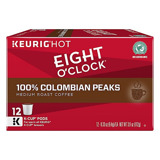 Eight Oclock Coffee Kcup Colombian Peaks Rfa - 12 Count