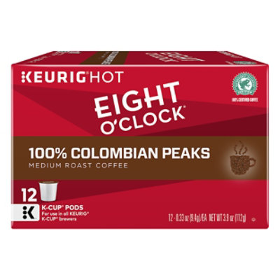 Eight Oclock Coffee Kcup Colombian Peaks Rfa - 12 Count