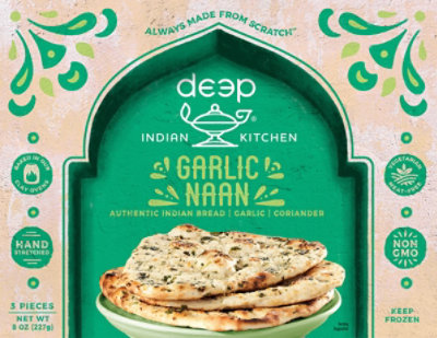 Deep Indian Kitchen Garlic Naan - 8 Oz