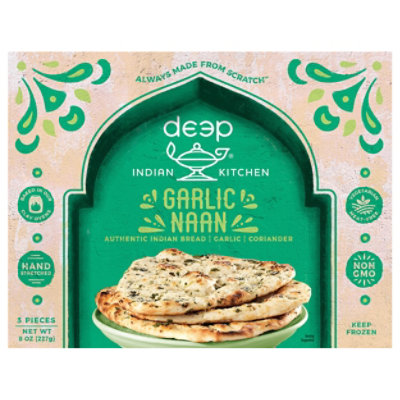 Deep Indian Kitchen Garlic Naan - 8 Oz