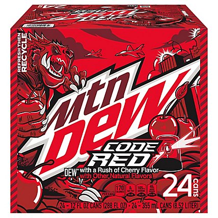 Mountain Dew Code Red Cube - 24-12 Fl. Oz. - Image 1