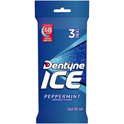 Dentyne Ice Gum Sugar Free Peppermint Pack - 3-16 Count - Image 2