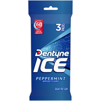 Dentyne Ice Gum Sugar Free Peppermint Pack - 3-16 Count - Image 1