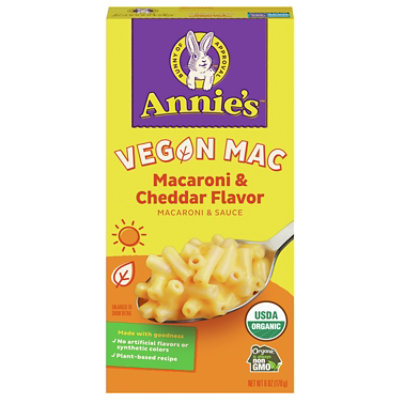 Annies Organic Mac Vegan Cheddar Flavor - 6 Oz