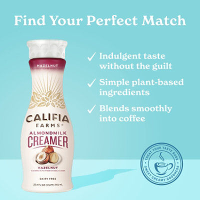 Califia Farms Hazelnut Almond Milk Coffee Creamer - 25.4 Fl. Oz. - Image 4