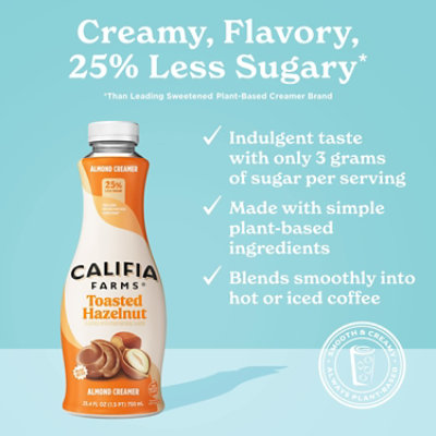 Califia Farms Hazelnut Almond Milk Coffee Creamer - 25.4 Fl. Oz. - Image 5
