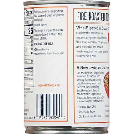 Made With Organic Fire Roasted Diced Tomatoes - 14.5 Oz - Image 6