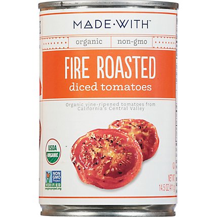 Made With Organic Fire Roasted Diced Tomatoes - 14.5 Oz - Image 2