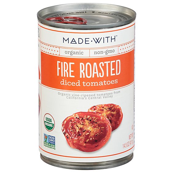 Made With Organic Fire Roasted Diced Tomatoes - 14.5 Oz