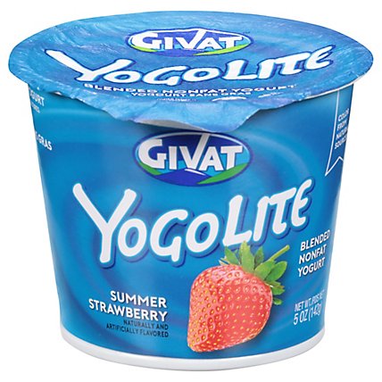 Givat Non Fat Strawberry Yogurt - 5 Oz - Image 1
