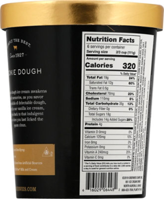 Oberweis Cookie Dough Ice Cream - 32 Oz - Image 6