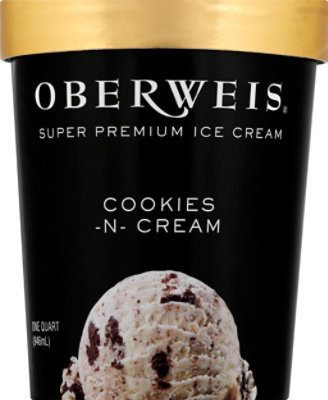 Oberweis Cookies N Cream Ice Cream - 32 Oz - Image 2