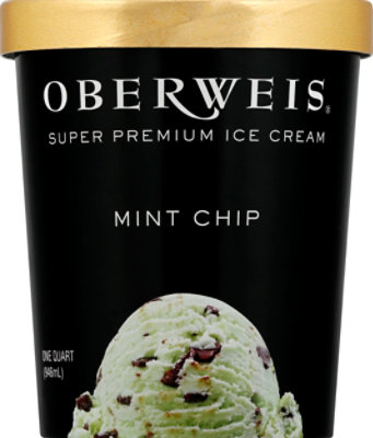 Oberweis Mint Chip Ice Cream - 32 Oz - Image 2