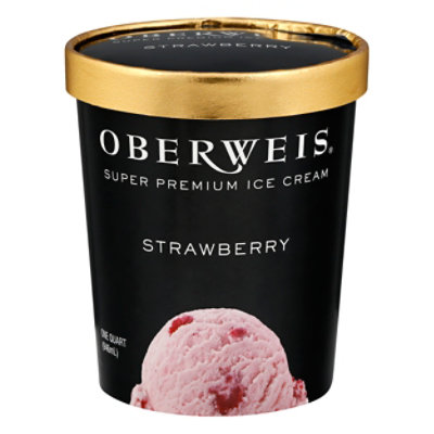 Oberweis Strawberry Ice Cream - 32 Oz - Image 3