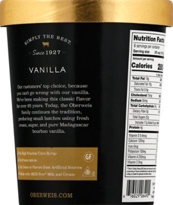 Oberweis Vanilla Ice Cream - 32 Oz - Image 6