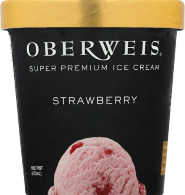 Oberweis Strawberry Ice Cream - 16 Oz - Image 2