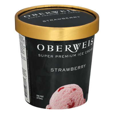 Oberweis Strawberry Ice Cream - 16 Oz - Image 1