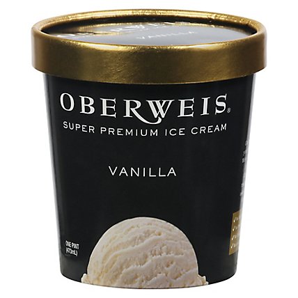 Oberweis Vanilla Ice Cream - 16 Oz - Image 1