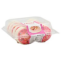 Pink Frosted Sugar Cookies 10ct - Each - Image 1