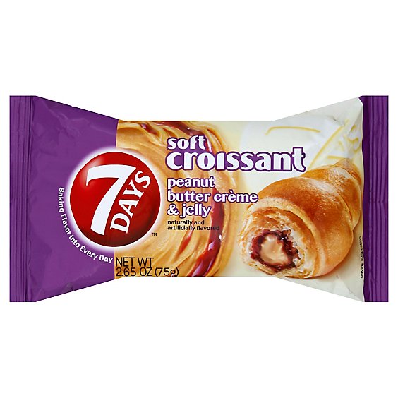 7 Days Peanut Butter & Jelly Creme Soft Croissant - 2.65 Oz