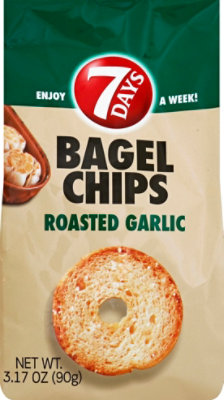 7DAYS Bagel Chips Roasted Garlic - 3.17 Oz - Image 1