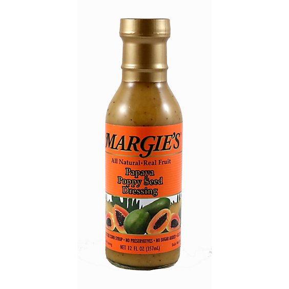 Margies Papaya Poppy Seed Dressing - 12 Oz