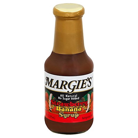 Margies Strawberry/Banana Syrup - 10 Oz