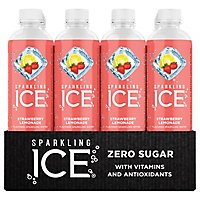Sparkling Ice Strawberry Lemonade Sparkling Water 12-17 fl. oz. Bottles - Image 3