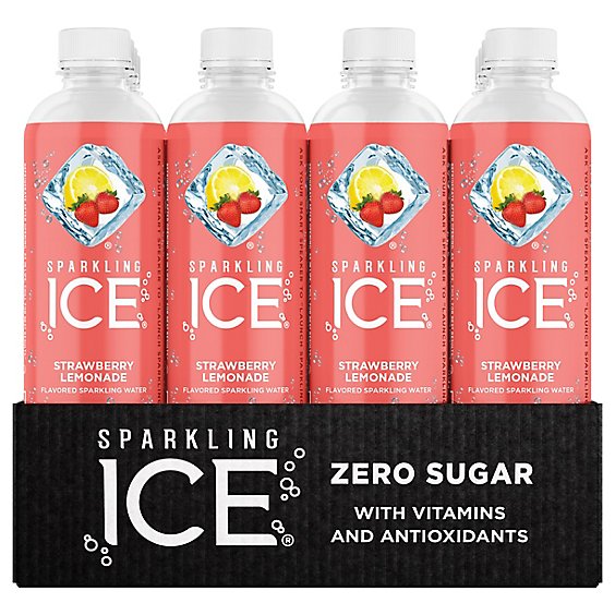 Sparkling Ice Strawberry Lemonade Sparkling Water 12-17 fl. oz. Bottles