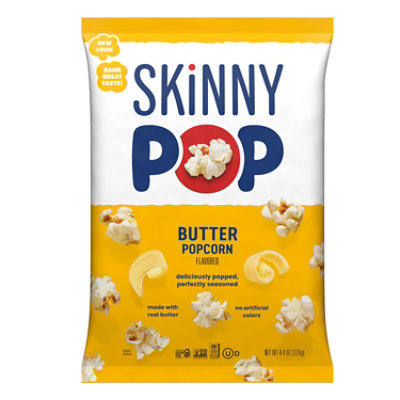 SkinnyPop Butter Popcorn Grocery Size Bag - 4.4 Oz
