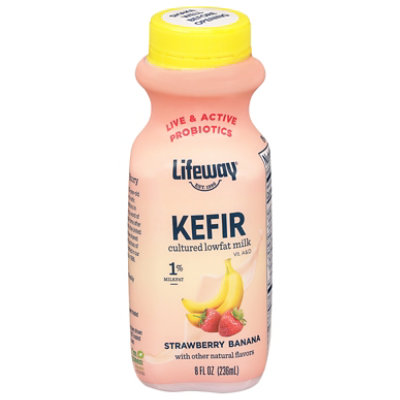 Lifeway Low Fat Strawberry Banana Kefir Milk Smoothie, 8 Oz - 8 Oz. - Image 3