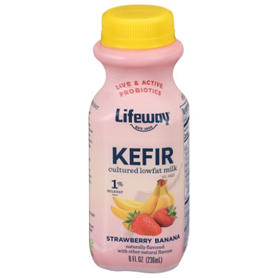 Lifeway Lowfat Strawberry Banana Kefir - 8 Oz - Image 1