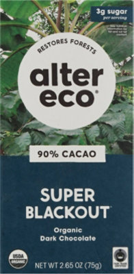 Alter Eco Choc Bar Supr Blackout Org - 2.82 Oz - Image 2