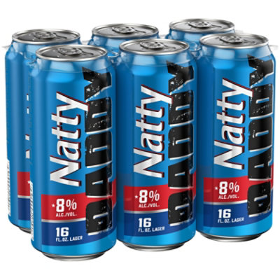 Natty Daddy Beer Cans - 6-16 Fl. Oz. - Image 1