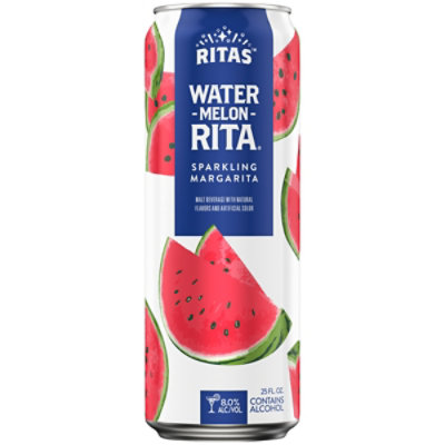 Ritas Water Melon Rita Sparkling Margarita Can - 25 Fl. Oz